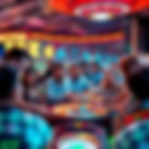 A group of diverse people enjoying various casino games in a vibrant setting at Ignition Zone