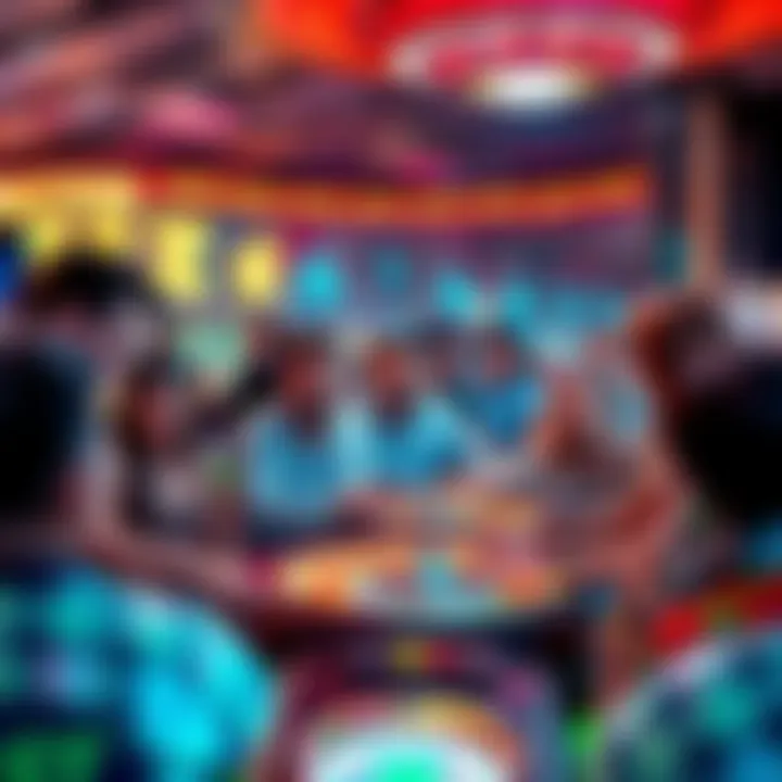 A group of diverse people enjoying various casino games in a vibrant setting at Ignition Zone