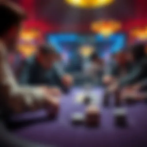 A player takes a bold risk at the table during an intense game, showcasing high stakes and tension among players.
