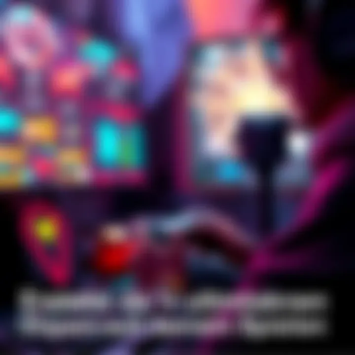 A person intensely focused on a video game, with colorful graphics on the screen and a controller in hand, showcasing the thrill and excitement of gaming.