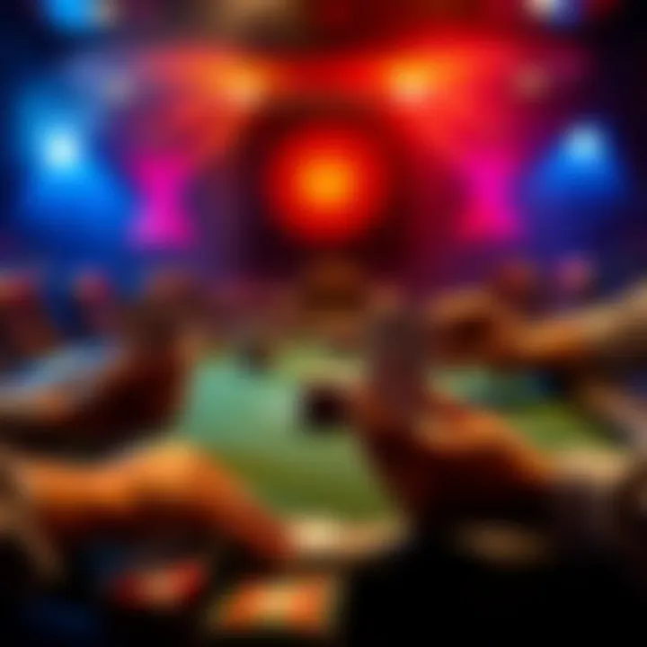 A poker table with players showing their cards after a surprising hand, featuring J8s versus AA and Kings.