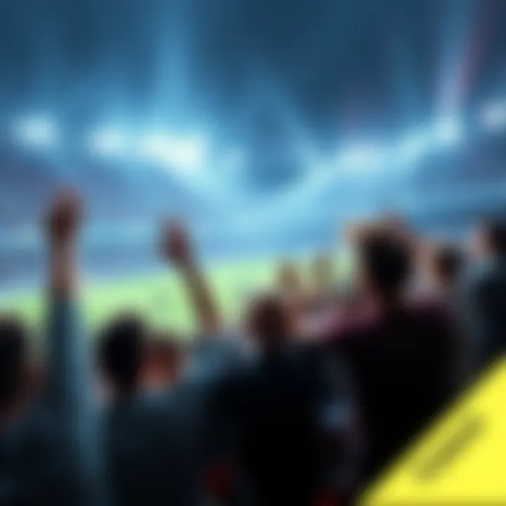 Fans watching thrilling soccer matches with excitement