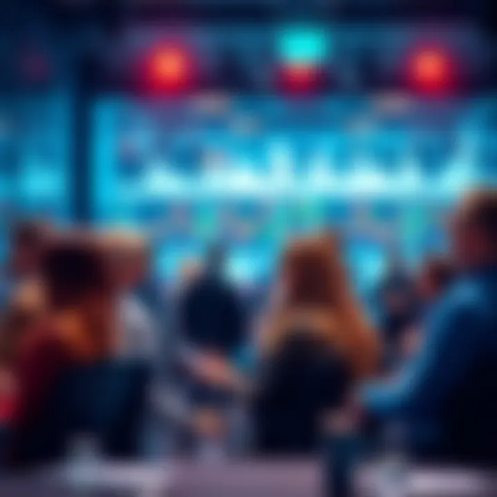 People sharing insights on exciting stocks in a forum setting