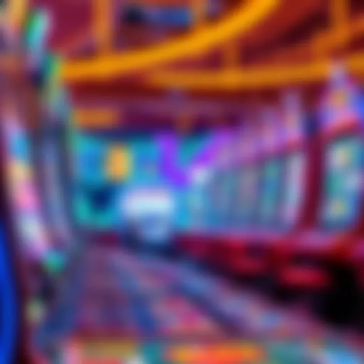 Colorful casino games featuring slot machines and winnings