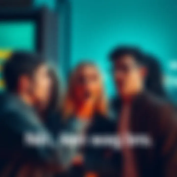 A group of friends expressing disbelief while talking, with one saying 'no way bro'.