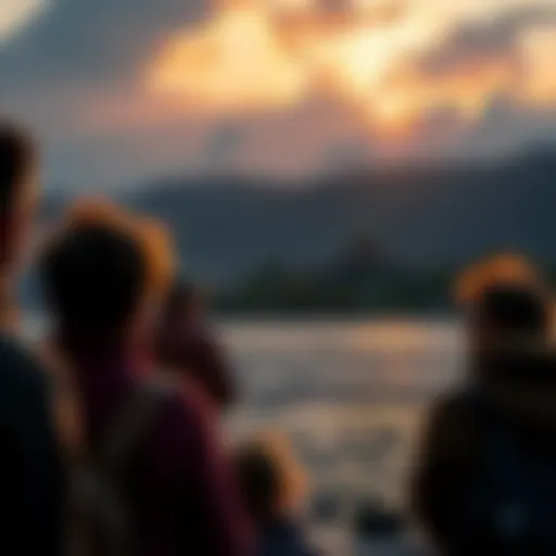 People reflecting on faith and the concept of God's perfect timing in a serene setting.
