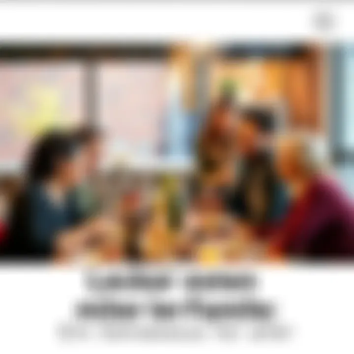 A family of four sitting at a table, sharing a delicious meal and smiling at each other