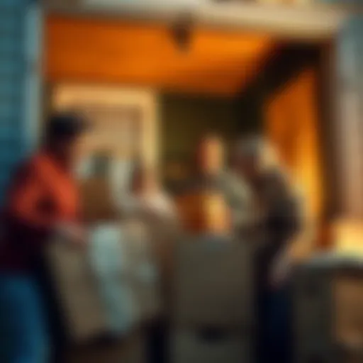 A family packing boxes and preparing for a move to Texas, reflecting mixed emotions about the change.