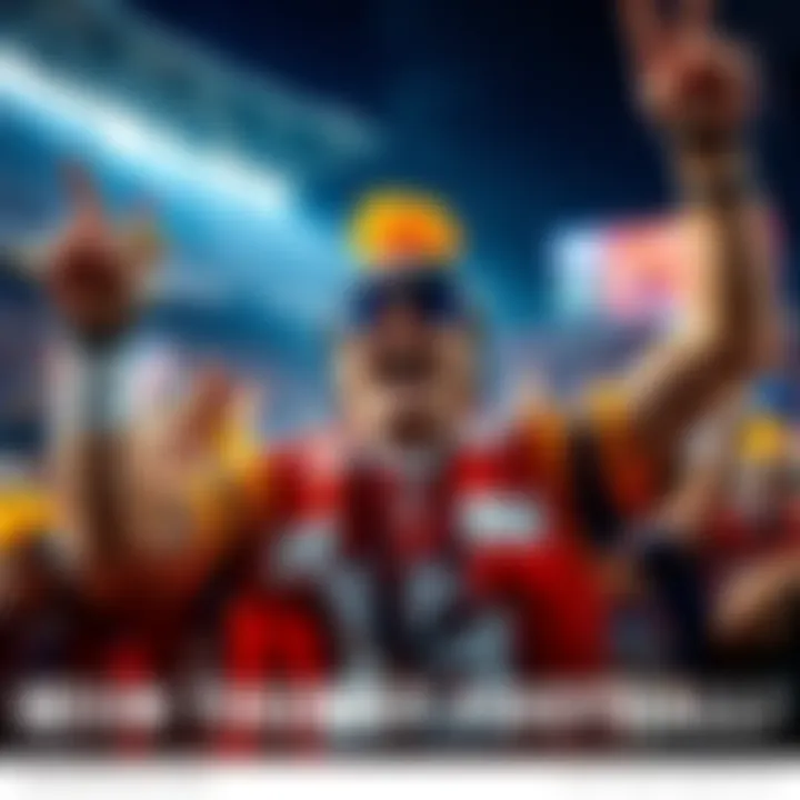 A passionate football fan wearing team colors celebrates a big win during Thursday Night Football, showing excitement and disbelief.