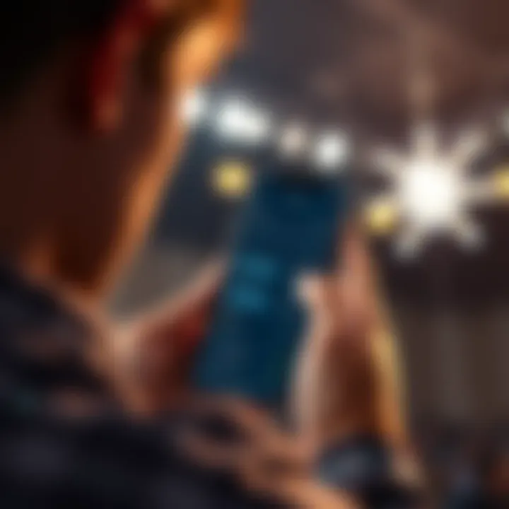 FanDuel Betting Overview A person looking at a betting app on a smartphone, focused on sports betting options with charts and odds displayed.