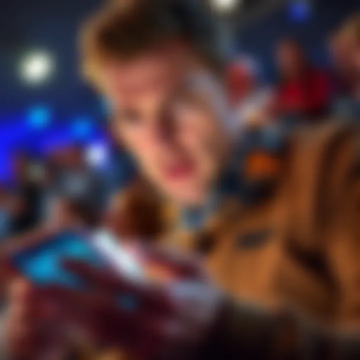 A worried fan looking at a mobile device with a betting app showing missing funds and a frustrated expression.