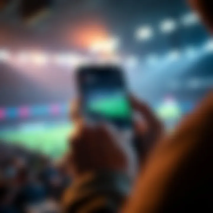 A person placing a bet on their favorite game through FanDuel Sportsbook on a smartphone