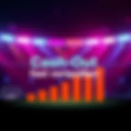 A graphic showing FanDuel's cash-out option with upward arrows indicating increased amounts.