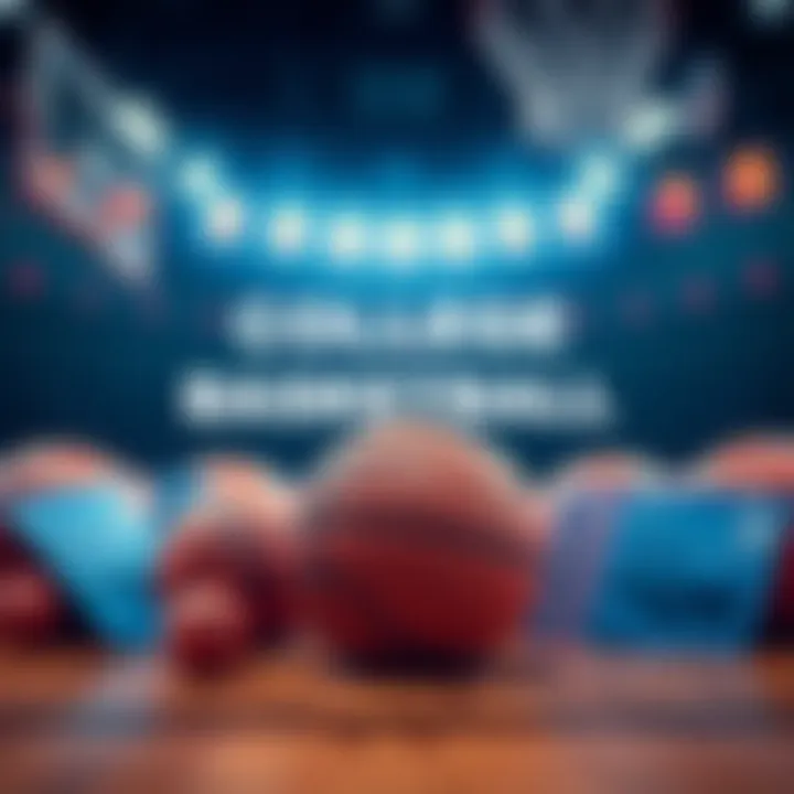 A promotional graphic featuring basketballs and betting slips highlighting FanDuel's free betting bonuses for college basketball