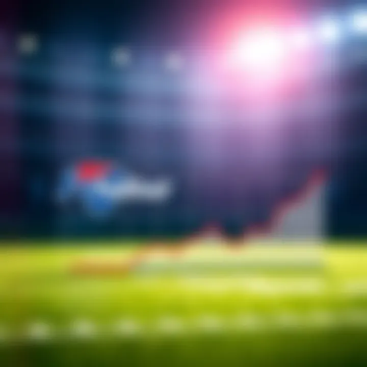 FanDuel logo next to a graph showing a decline in user engagement
