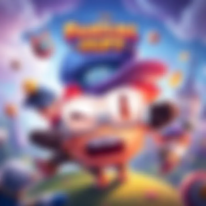 Colorful illustration of Fanduel Huff and Even More Puff game showing characters and gameplay features