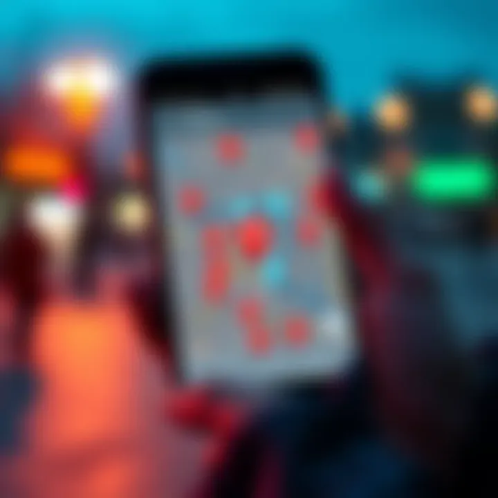 A smartphone displaying a location tracking map with Fanduel app open, showing user location