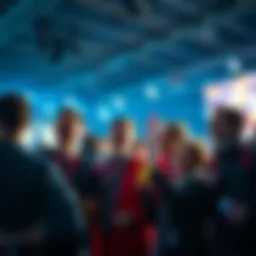 Fans and players joyfully redeeming points for rewards at an event