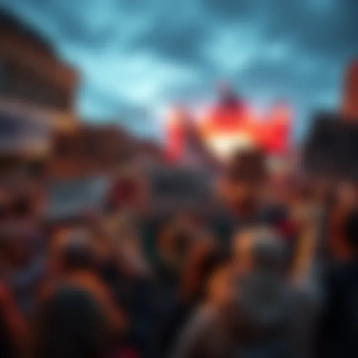 A group of passionate fans holding signs demanding the return of MBL, gathered at a public space.