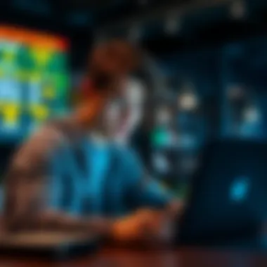 A person reviewing Fantasy Football options on a laptop, looking disappointed with the results.