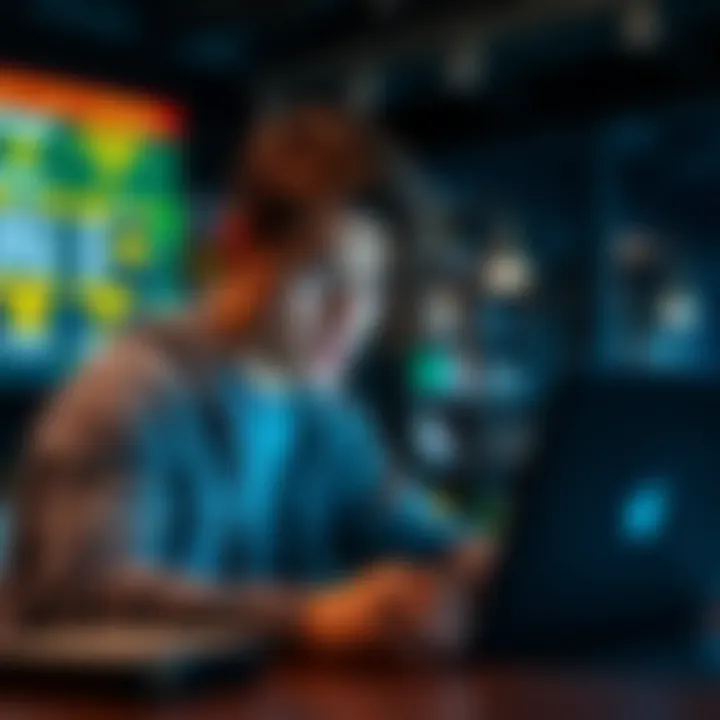 A person reviewing Fantasy Football options on a laptop, looking disappointed with the results.