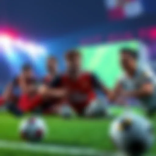 Graphic showing VIP players participating in a Squid Game-themed Fantasy Football league with betting elements