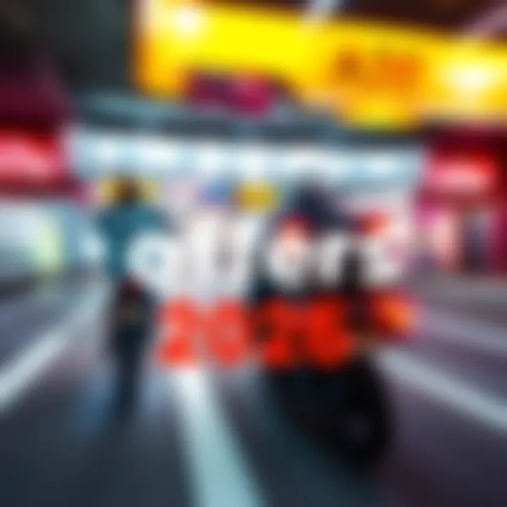 A vibrant display of promotional offers with bold text and images representing speed and efficiency for 2026.