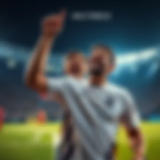 A father celebrating a $7,000 win at his son's soccer game during halftime