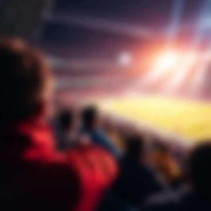 Fans watching FCSB play against Dinamo Bucharest in a tense football match