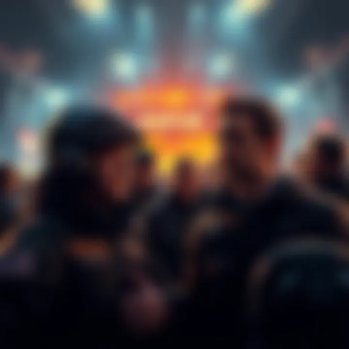 A dramatic scene showing people preparing for a crucial event, with a sense of anticipation in the air.