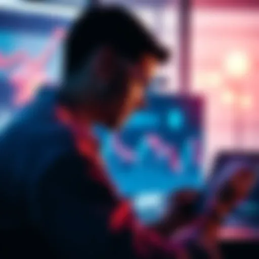 A person looking at financial graphs and charts, contemplating investment decisions.