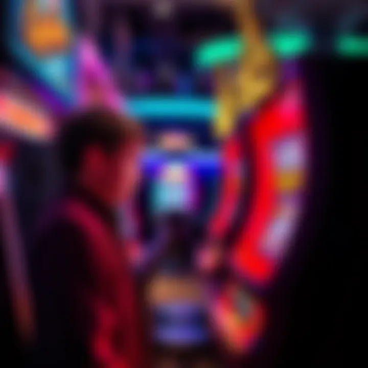 A slot machine enthusiast searching for the ISO Diamond Queen slot machine in a casino setting