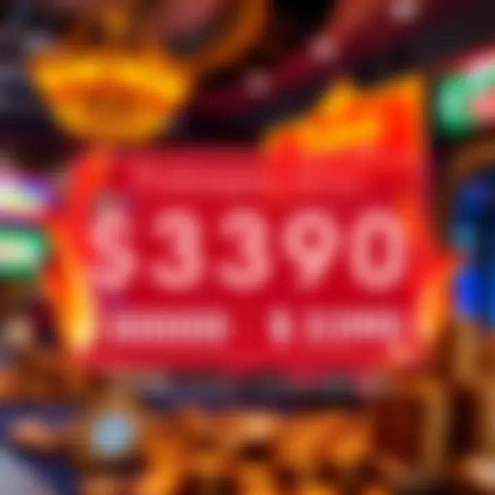 A graphic showing the investment and payout figures for Firekeepers, highlighting the $3000 invested and $1390 paid out with a background of casino elements.