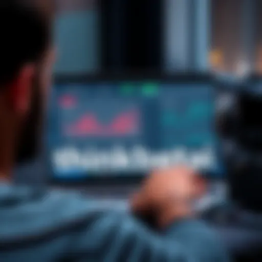 A person reviewing the thinkbetai platform on a laptop, showing charts and data analysis for betting tips.