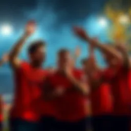 Players celebrating the first KotC win of the season with excitement and cheers.