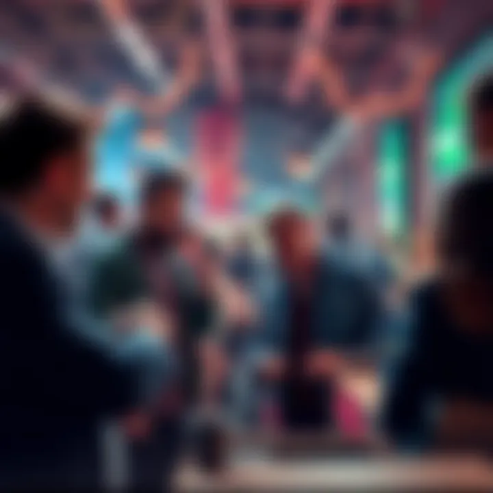 People discussing the new parlay feature on Robinhood in a lively setting