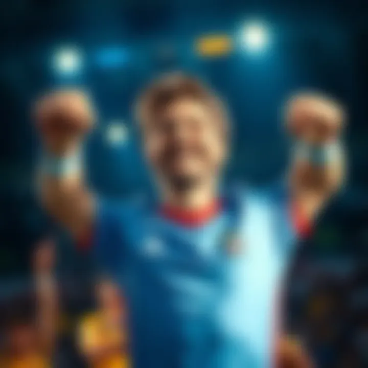 A player celebrating their first victory after a long losing streak, with fists raised in joy and a smile on their face.