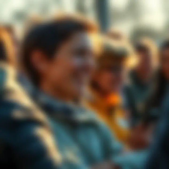 A person happily sharing their first FD experience with a group, offering tips and encouragement