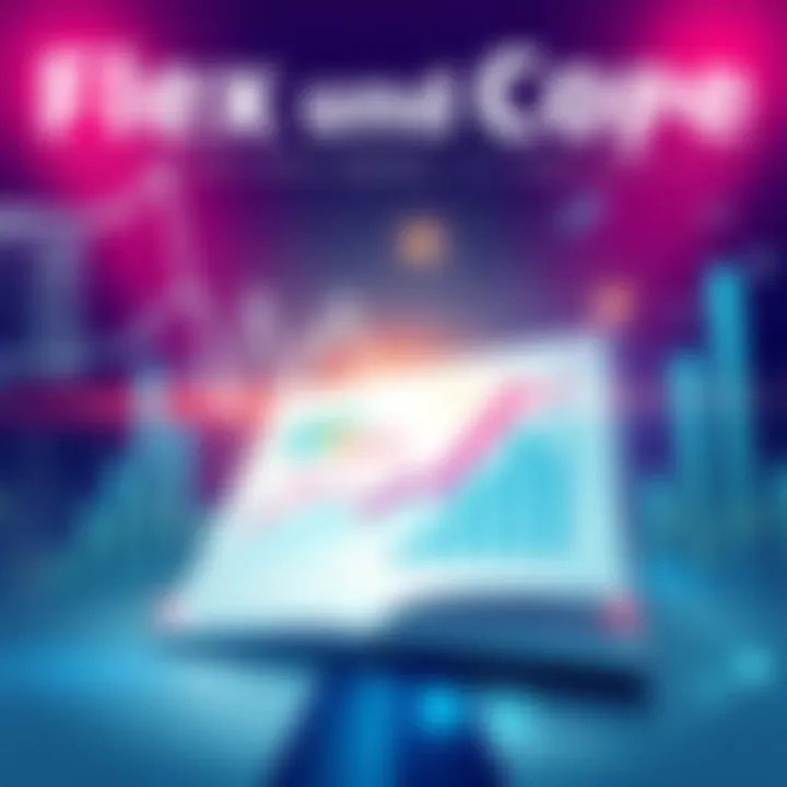 Illustration showing highlights from the latest edition of Flex und Cope with graphs and analysis