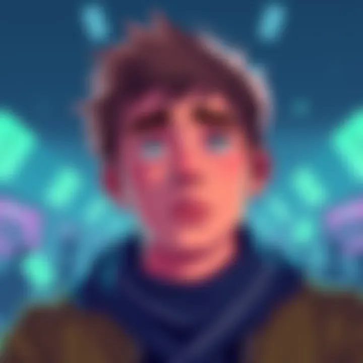 Illustration of a person looking concerned about changes to Fliff Cash and XP points