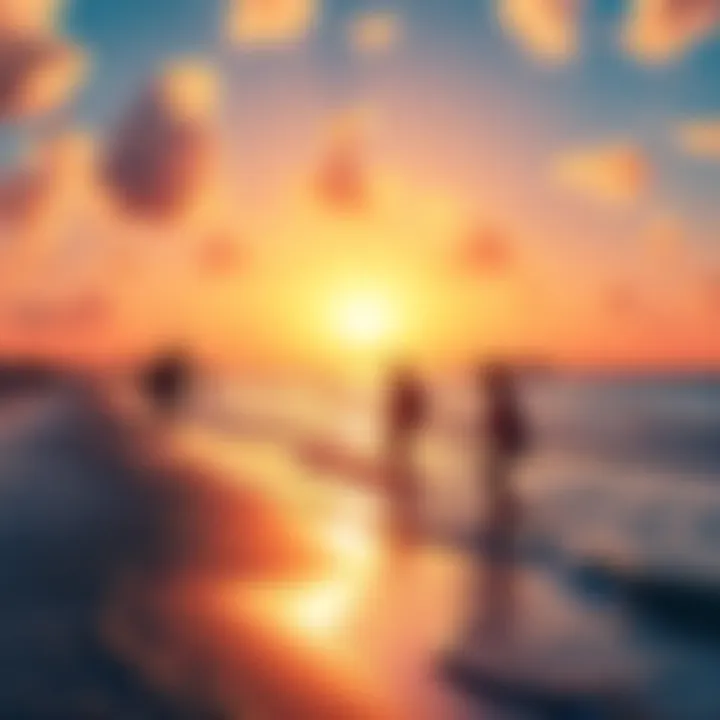 A view of Florida's coastline with beachgoers enjoying the sun, symbolizing the state's vibrant future amidst challenges.