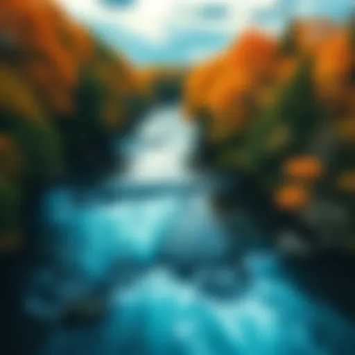 A serene river surrounded by trees, symbolizing obstacles in personal growth.