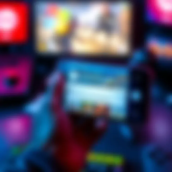 Follow us on Twitter for game tips A smartphone displaying a Twitter feed with gaming tips and strategies