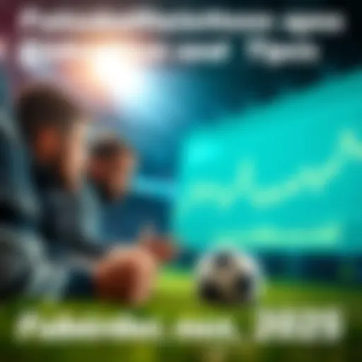 People discussing football betting tips with charts and stats