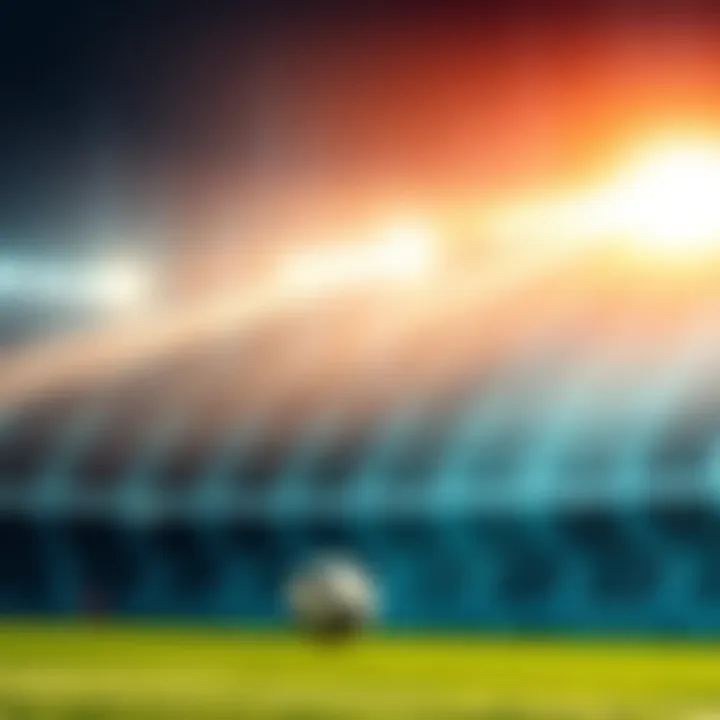 A football pitch overlaid with betting odds, showing the conflict between the sport and gambling culture.