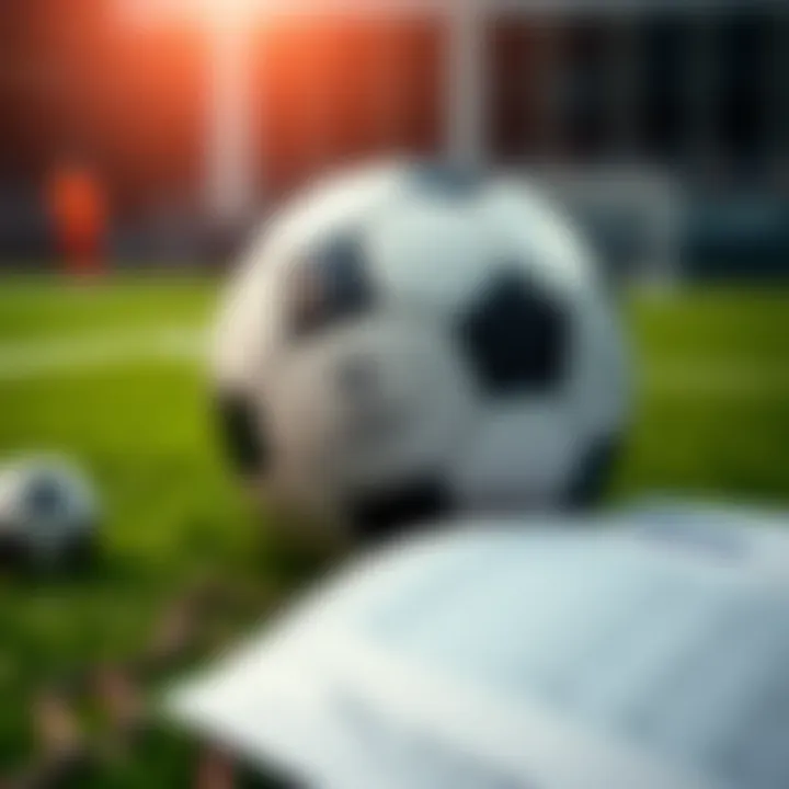 A soccer ball on a betting slip with UEFA logo and odds displayed
