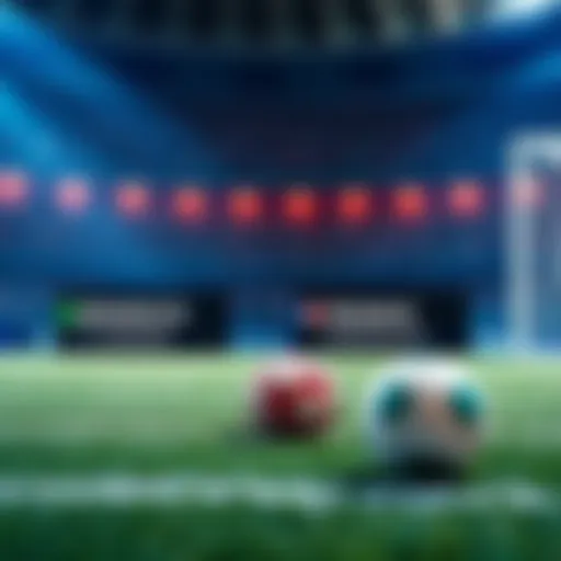 A graphic showing a football pitch with betting odds for Morocco vs. Canada and France vs. Paraguay highlighted