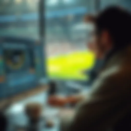 A person analyzing football betting odds and statistics on a computer with a live chat interface