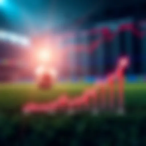 A graphic showing the rise of moneyline betting popularity in week 9, with a football and odds chart in the background.