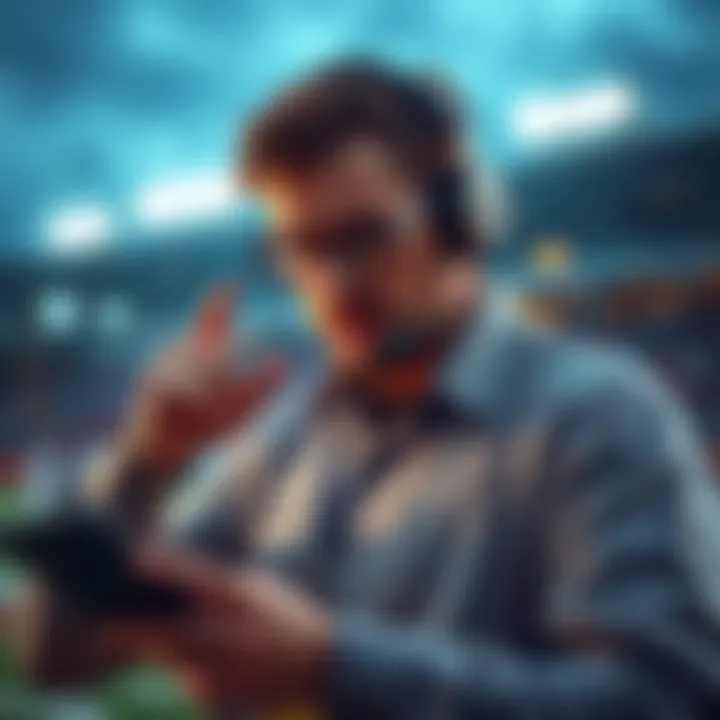 A football expert analyzing game strategies on a field